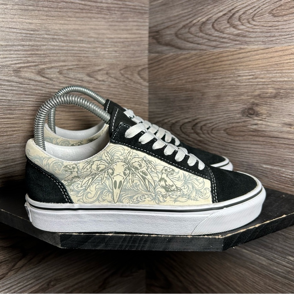 Vans old skool raven skull gothic